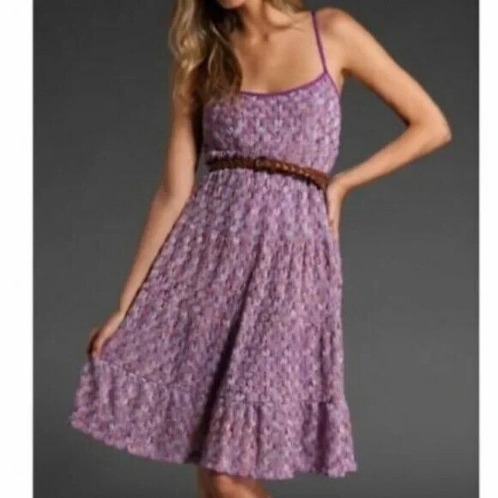 "TRINA TURK" REVOLVE ORCHID GEO PRINT  SERPENTINE LACE FORTUNA DRESS SIZE: 4